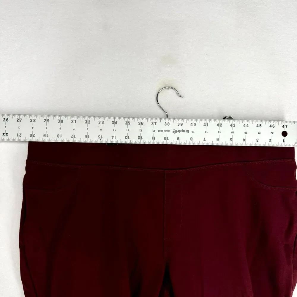 St. John's Bay Dark Red Skinny Leg Leggings‎ with Pockets Womens Size 2X